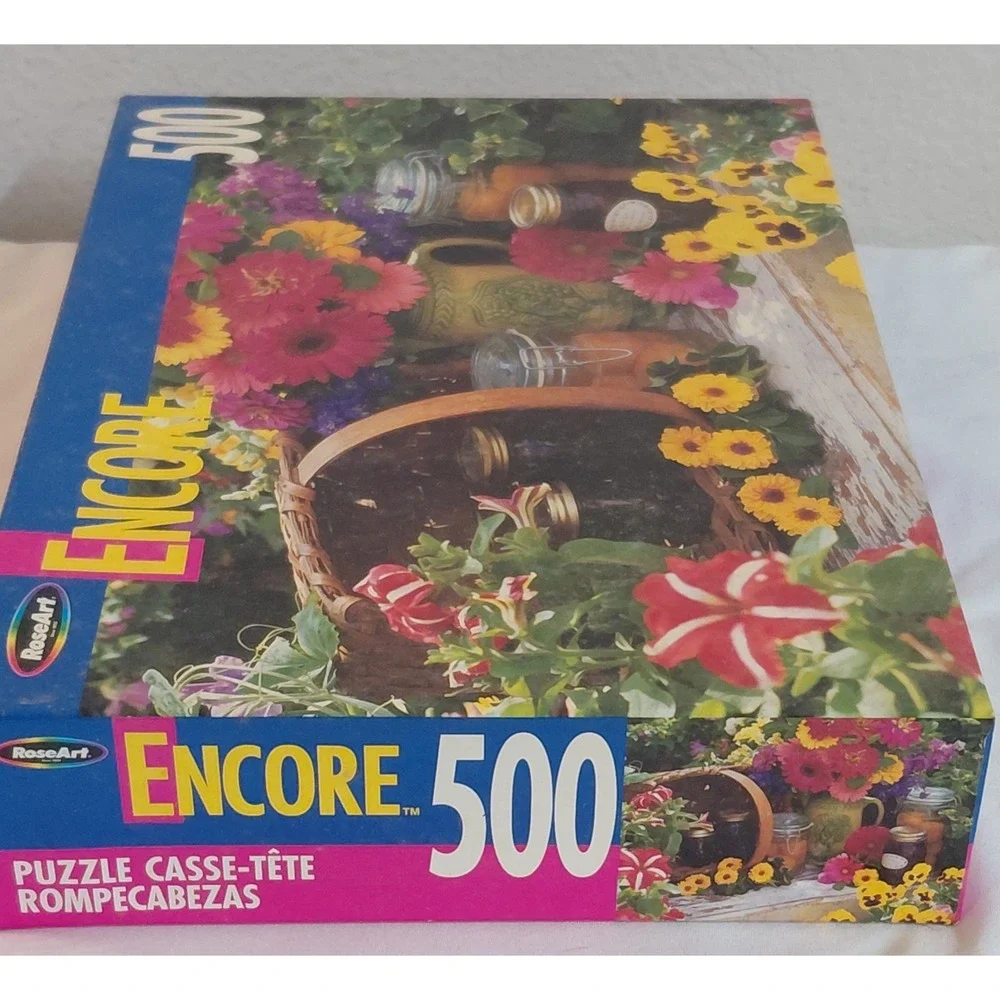 RoseArt Encore 500 Piece Jigsaw Puzzle Flowers Garden Still Life Factory Sealed